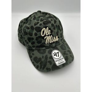 47 Brand Women's Camo Baseball Cap with Ole Miss Embroidered Logo Adjustable NWT